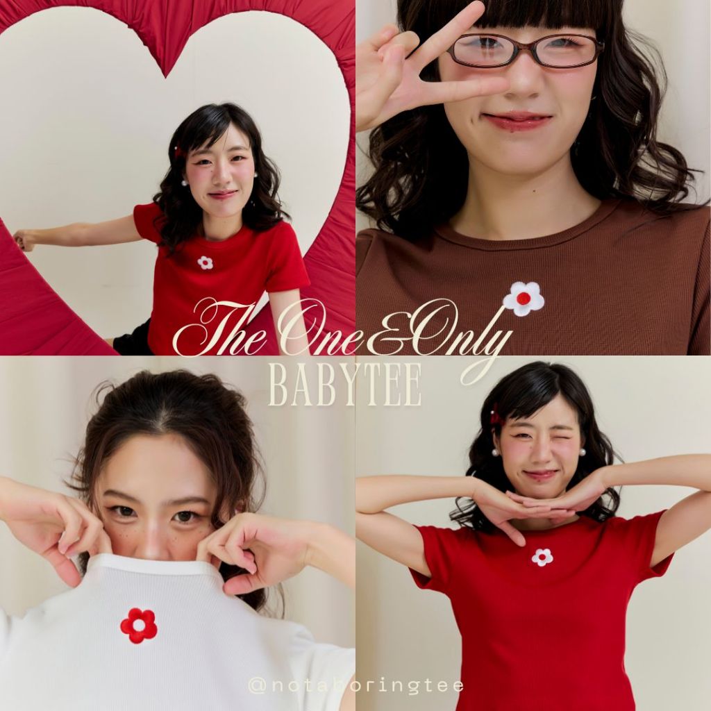 NOTABORINGTEE | Babytee The One&Only เสื้อยืดเบบี้ทีปักดอกเดซี่