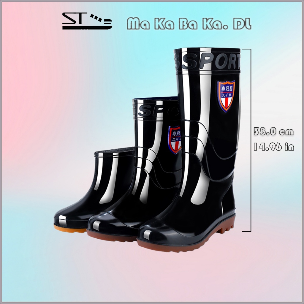 บูทยาว- รองเท้าบูทกันน้ำ-รองเท้าบูท-ความสูงของรองเท้า 28-40 ซม. - ผลิตจาก PVC คุณภาพสูง ทนทาน นุ่ม และสวมใส่สบาย