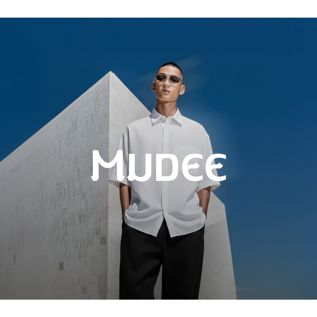 MUDEE เสื้อเชิ๊ต ผ้าลินิน สีขาว Linen Shirt