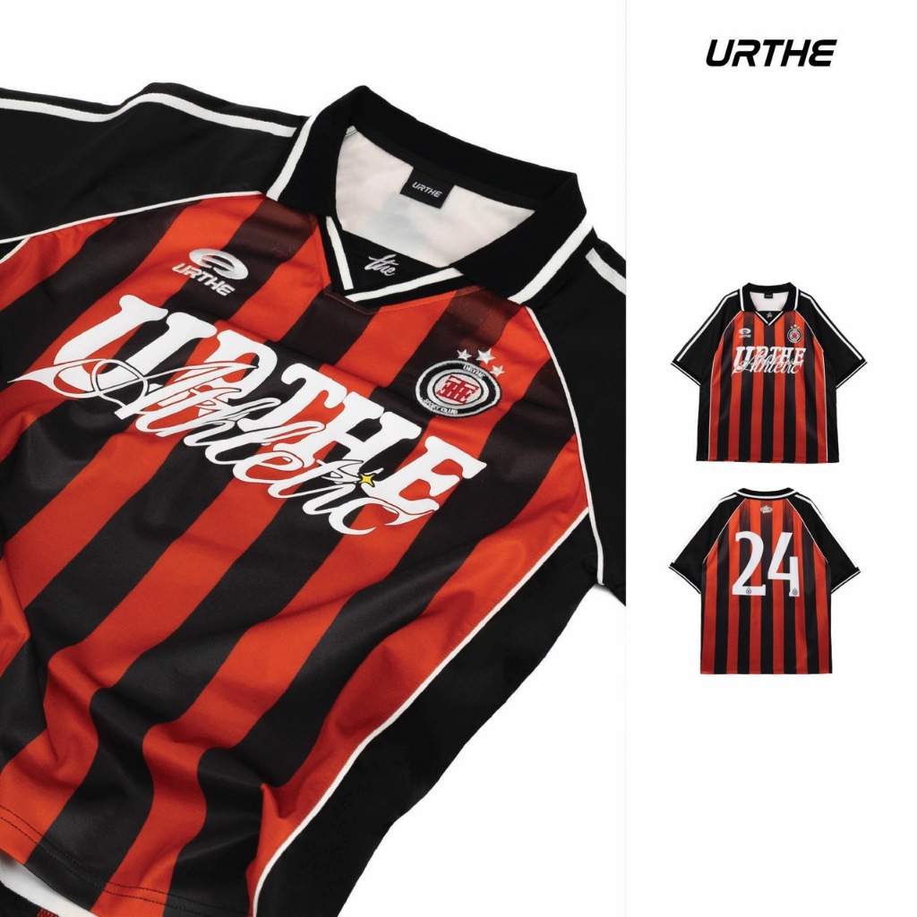 URTHE - เสื้อโปโล เจอร์ซีย์ Oversize รุ่น THE RED MILLIONAIRE JERSEY