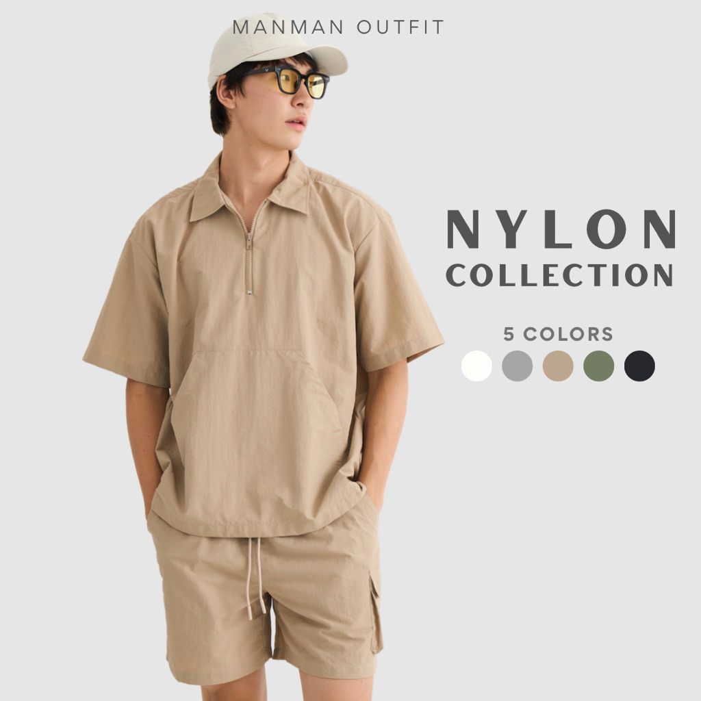 MANMAN OUTFIT – Kaze Nylon Zip-up shirt