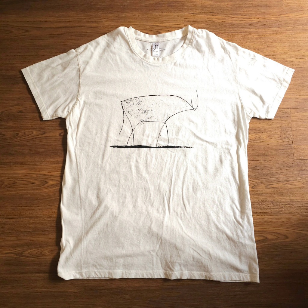 Pablo Picasso "the bull" T Shirt มือสอง​ สภาพ​ดี