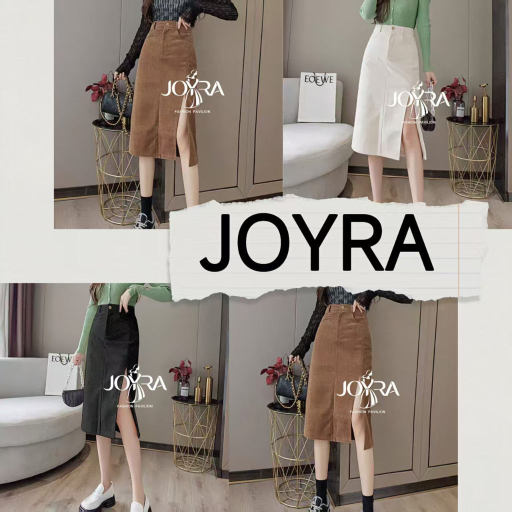 พร้อมส่ง กระโปรงยาว ผ้าลูกฟูก ผ่าหน้า 1 กระดุม เซ๊กซี่หวานๆ Clothing Women