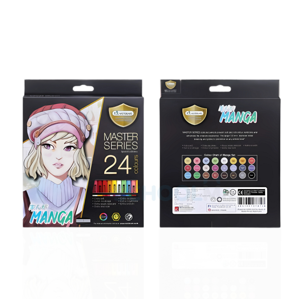 สีไม้มาสเตอร์อาร์ต สีไม้มังงะ 24สี/36สี/50สี รุ่นมังงะ MANGA Collection Master Art / 1 กล่อง