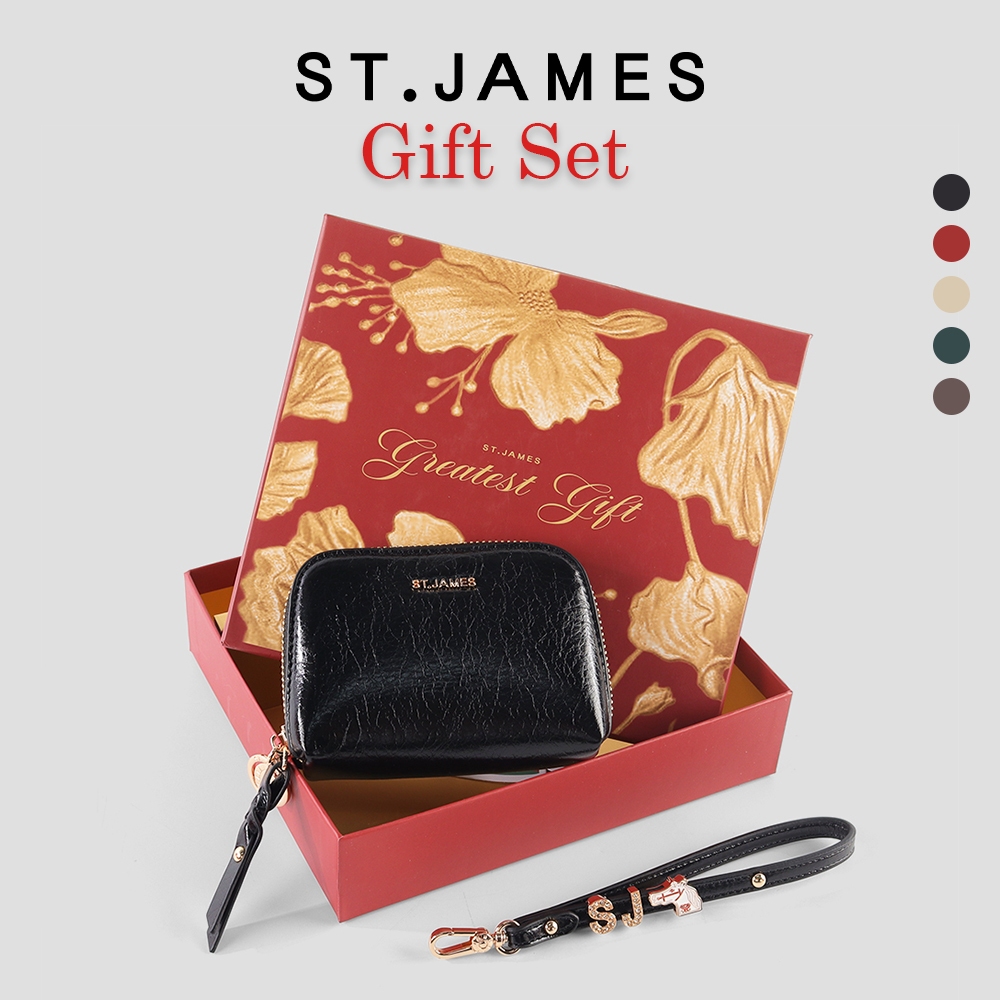 ST.JAMES กระเป๋าหนัง PU/Vegan GIFT SET รุ่น DOUBLE JOY (มี 5 สี) l กระเป๋าแฟชั่น ผู้หญิง