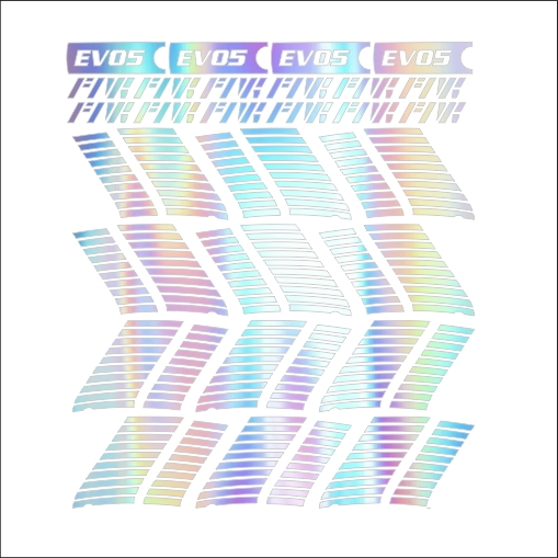Farsports Evo5 Decal Kit ล้อจักรยาน สติ๊กเกอร์ สะท้อนแสง สติ๊กเกอร์ โฮโลแกรม  Reflective & Hologram 
