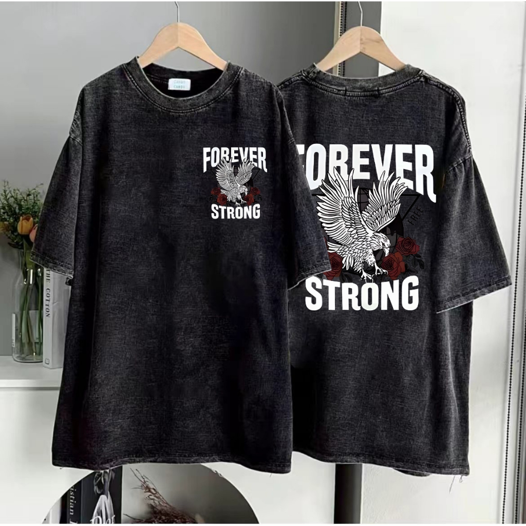 【COD】เสื้อยืดคอกลม ผ้าฝ้าย 100% ไซส์ M-5XL สไตล์สตรีทอเมริกัน พิมพ์ลาย ใส่ได้ทั้งชายและหญิง oversize สไตล์