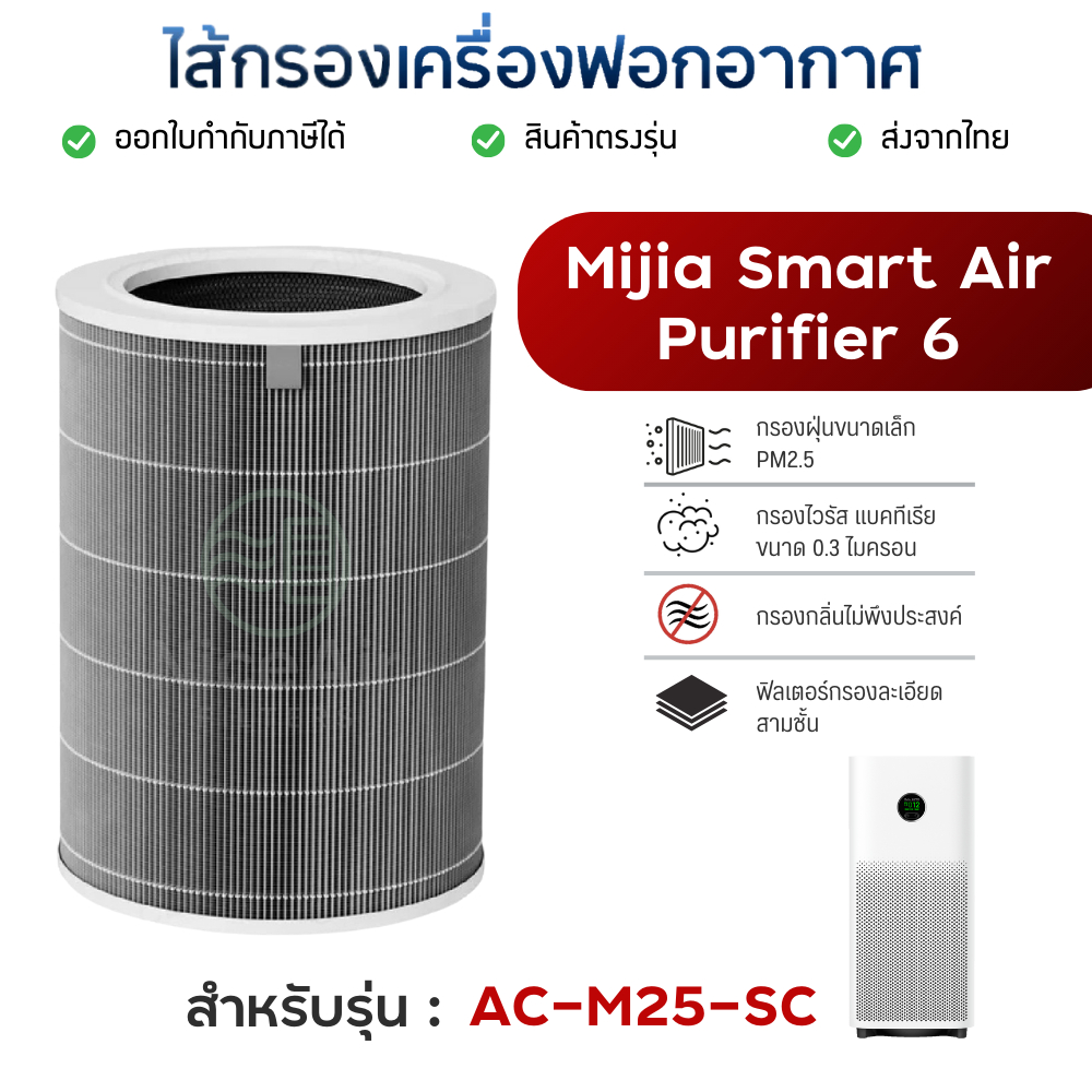 ไส้กรองอากาศ Xiaomi 6 Air Purifier Filter HEPA ไส้กรองเครื่องฟอกอากาศ เสี่ยวมี่ Mijia Smart Air Puri
