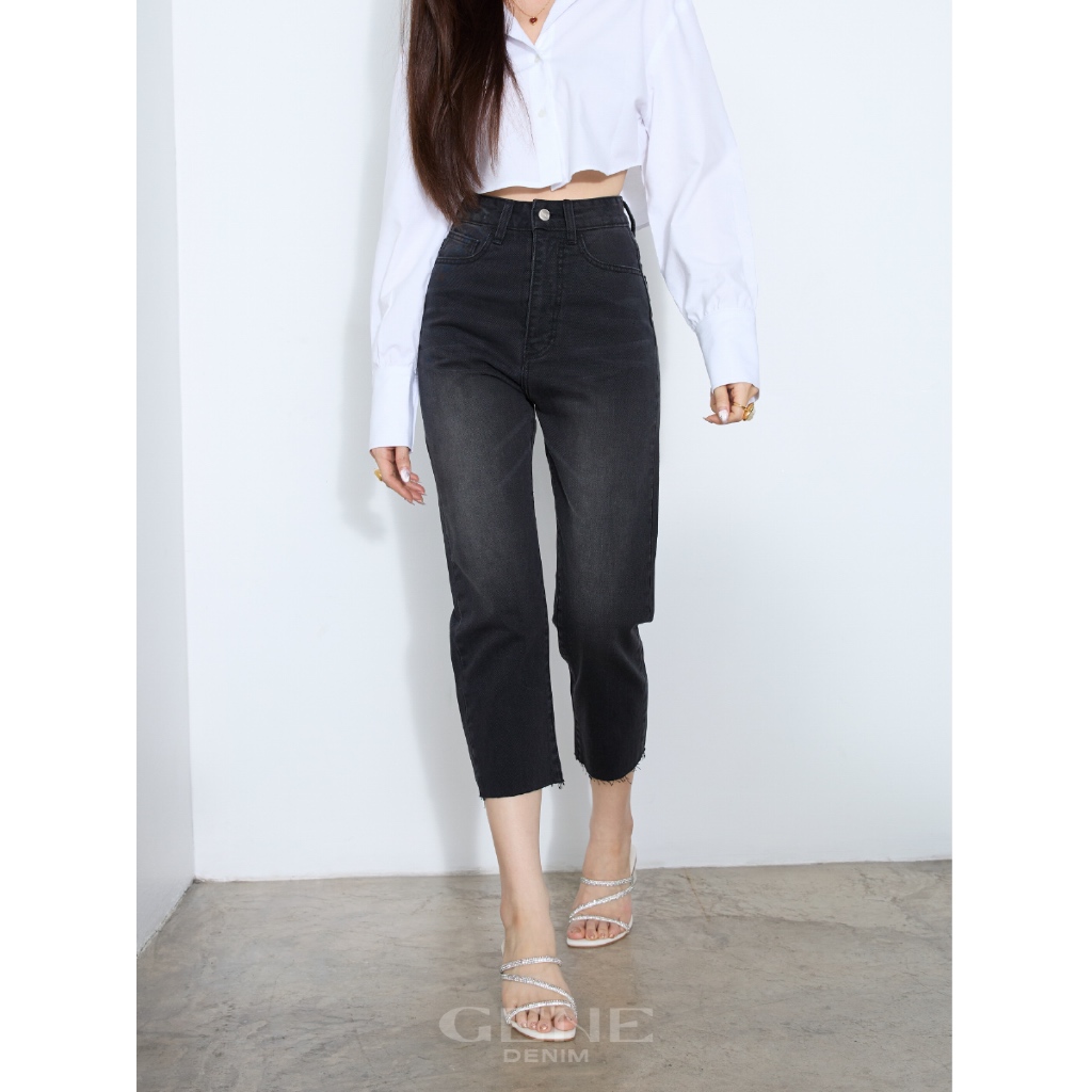 GENEDENIM กางเกงขายาว เอวสูง ทรงบอย HELENA