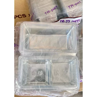 TR-22 (PET) 2 ช่อง (ฝาล็อคได้) 10 แพค (500 ชิ้น) / 20 แพค (1,000 ชิ้น)