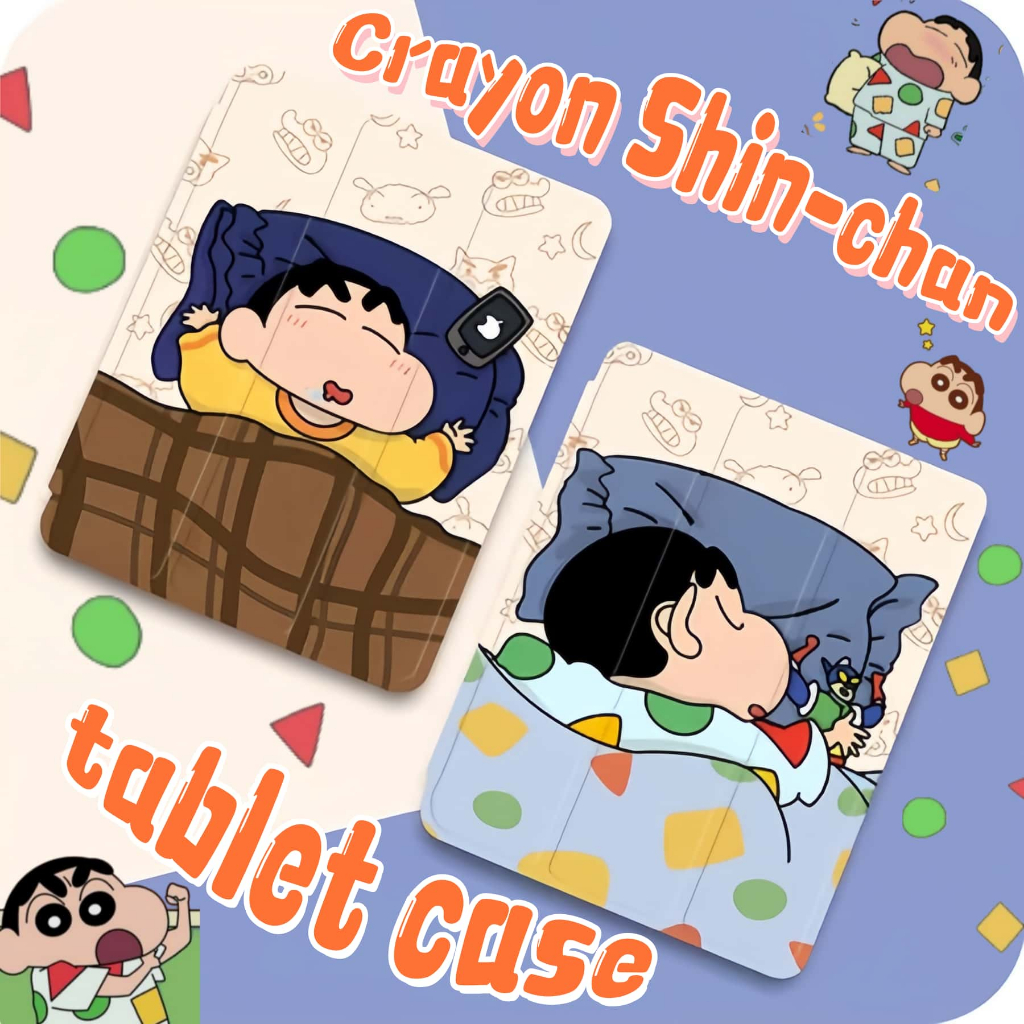 Crayon Shin-chan tablet case gen7/8/เจน9 ipad gen11 gen10 แอร์ 3 Pro10.5 เจน10 air6 air m3 air4/5 10.9 โปร 10.5