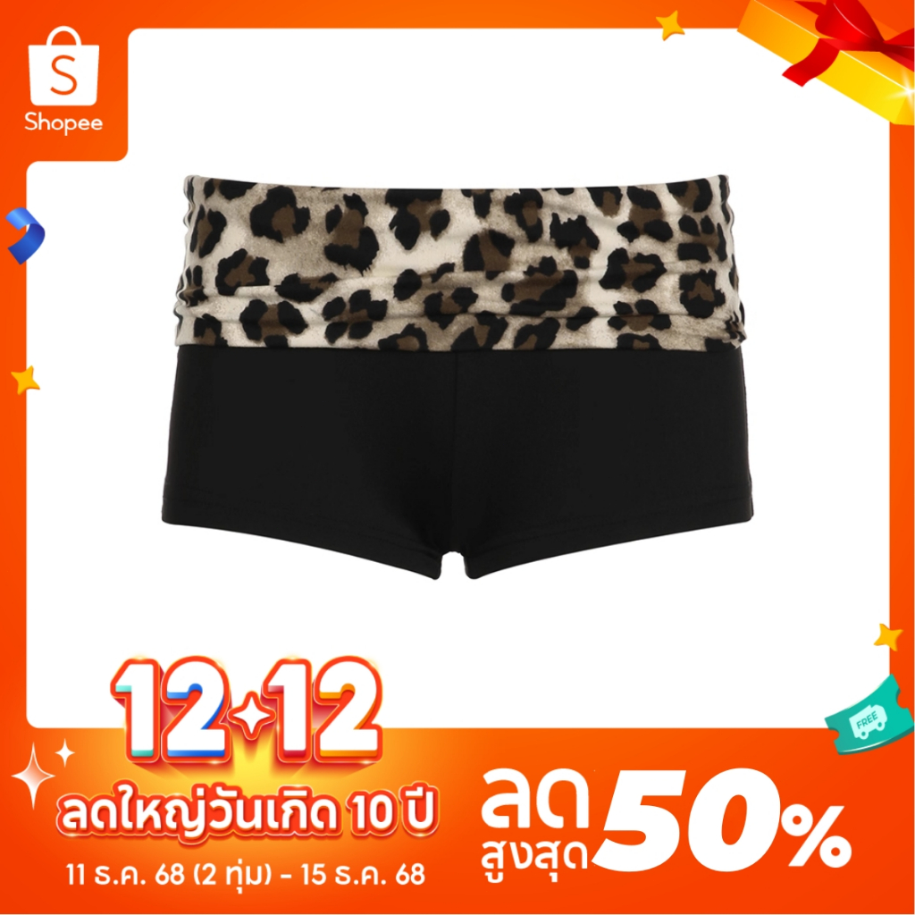 ZIPPA พร้อมส่งจากไทย กางเกงขาสั้น ลายเสือ วายทูเค ทรงรัดรูป(FY2860)