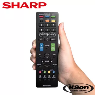 รีโมททีวี ชาร์ป ใช้กับทีวีจอแบนยี่ห้อชาร์ปได้ทุกรุ่น Universal Sharp TV Remote Control รุ่น RM-L1238