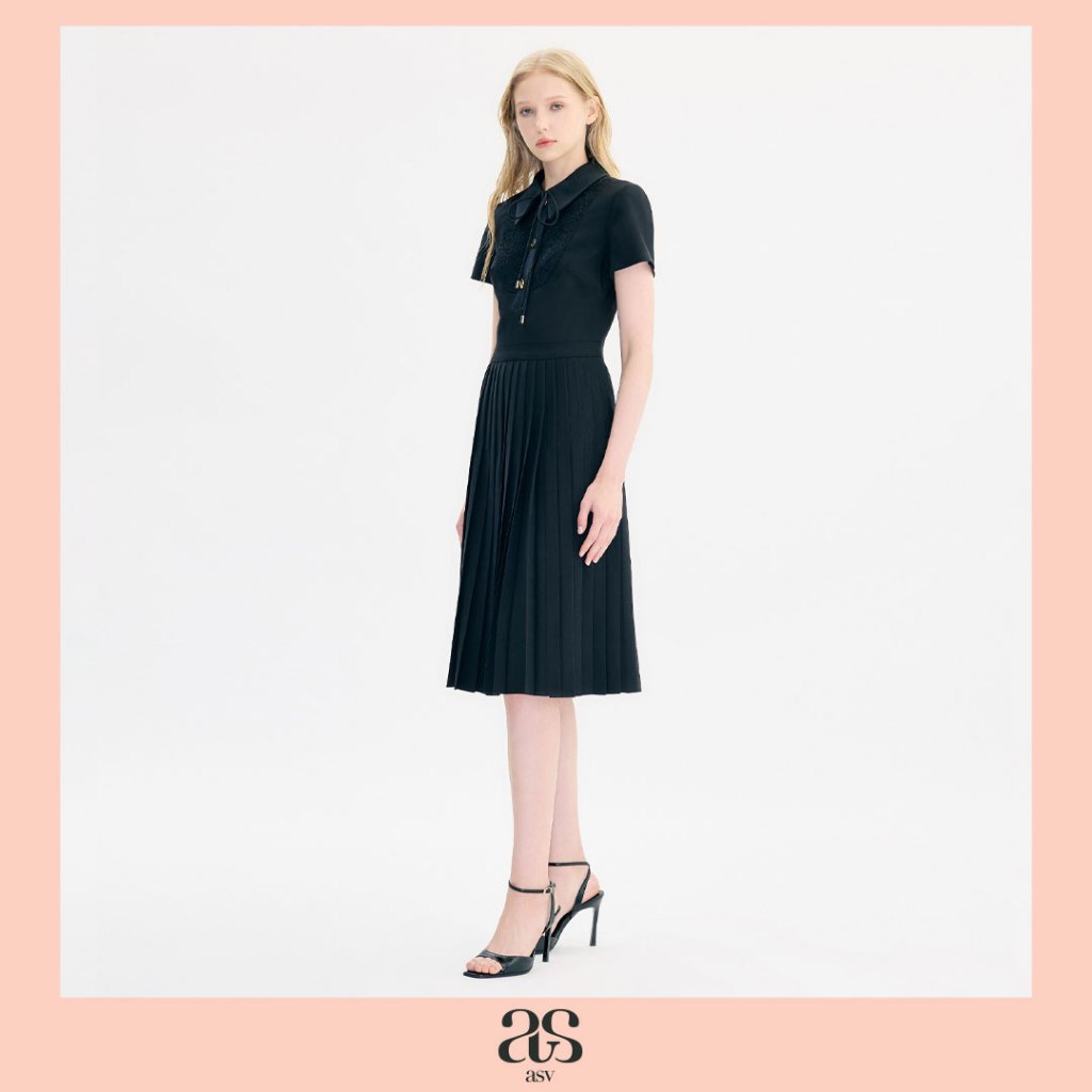 asv aw25 Kristin Midi Dress เดรสผู้หญิง แขนสั้น แต่งคอปก รูปที่ 2