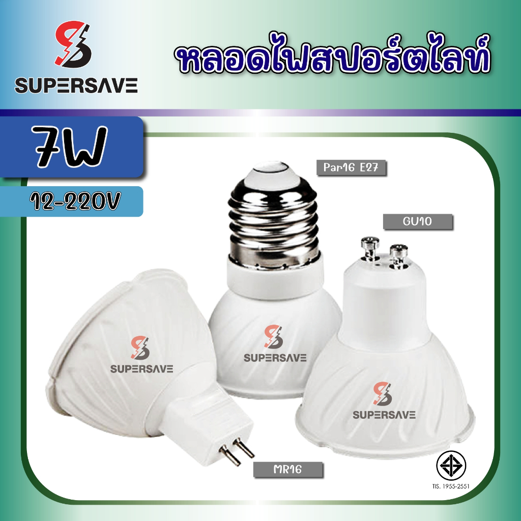 หลอดไฟสปอร์ตไลท์หลอดไฟดาวไลท์Dow light led GU10,MR16 par16 LED 220Vใส่โคมดาวไลท์ต๋อไฟ 220v