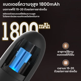 INSMART เครื่องบดเมล็ดกาแฟ ใบมีดเซรามิก ปรับความหยาบได้ 5 ระดับ แบตเตอรี่ความจุ 1800mAh เครื่องบด