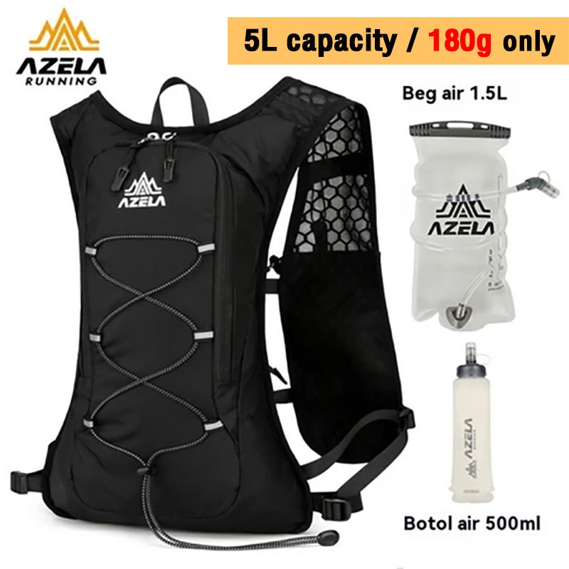 Azela 5L/180g กระเป๋าเป้น้ำ ถุงใส่น้ำ เป้วิงเทล Haft Full Marathon น้ำวิ่งเทรล กันน้ำ ถุง กระเป๋าวิ่งเทรล เป้เทรล