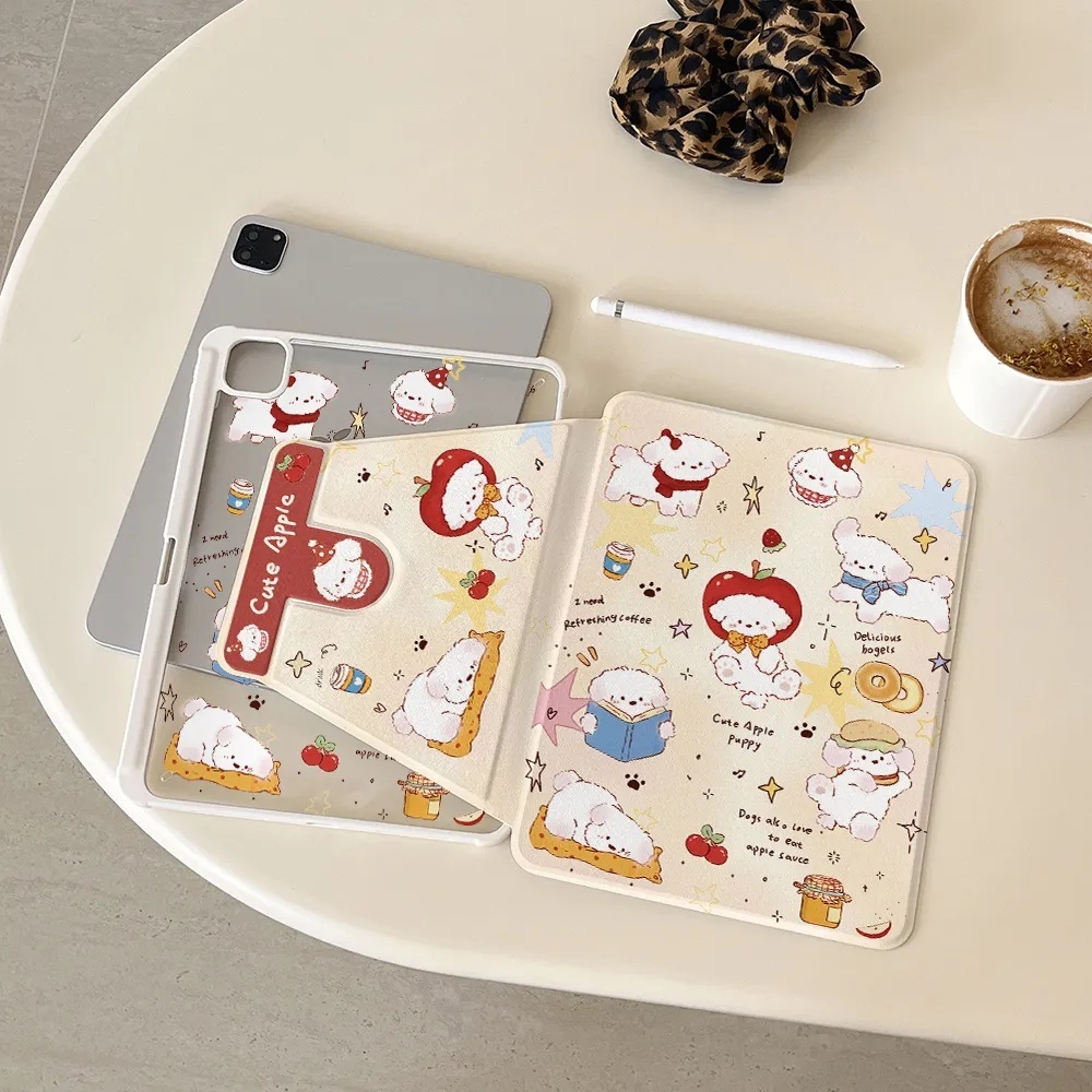 🚚พร้อมส่ง🚚เคส Samsung Galaxy Tab S10+ S9 FE S10 FE+ S8 Cute puppy A8 A9+ S9+ มีที่ใส่ปากกา S7+ S7 FE