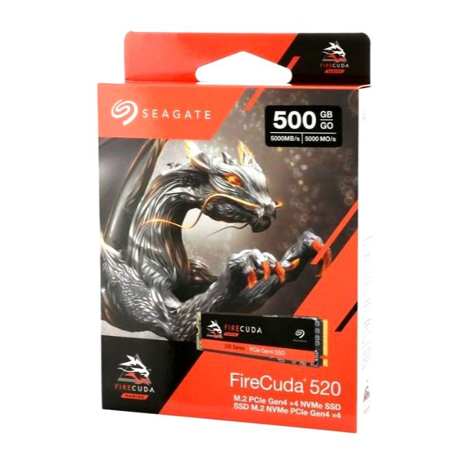 500GB SSD (เอสเอสดี) Seagate FireCuda 520 SSD PCIe/NVMe M.2 2280 (ZP500GM3A002)•(สินค้าใหม่)