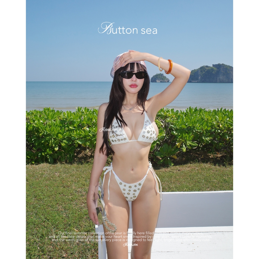 ICEBLINK l Button sea bikini บิกินี่กระดุมลายเปลือกหอย