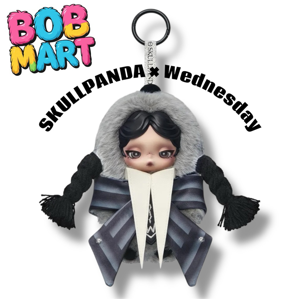 New‼️พร้อมส่งในไทย🇹🇭 SKULLPANDA × Wednesday Plush（Nevermore Academy Uniform Version)