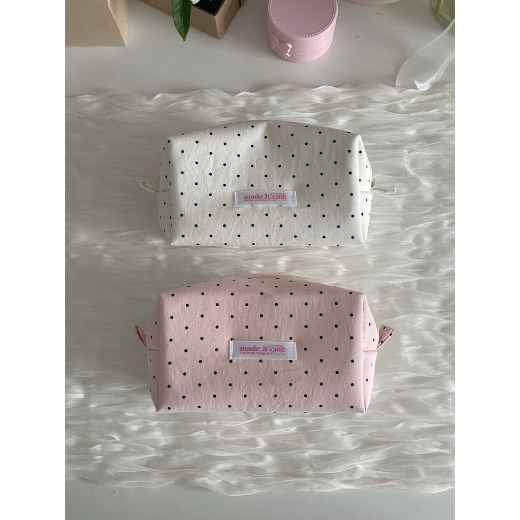Made.it.cute  ~ POLKA DOT กระเป๋าเครื่องสำอางแฮนด์เมด