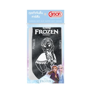 ถุงเท้านักเรียน Carson รุ่นกันลื่นลิขสิทธิ์แท้ ลาย Frozen แพ็ค 1 คู่ (คละลาย)
