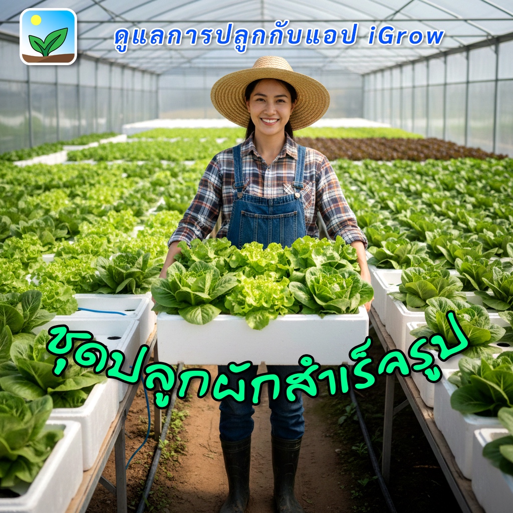 ชุดปลูกผักสำเร็จรูป iGrow พร้อมแอปดูแลการปลูก