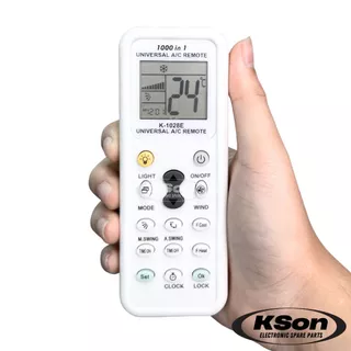 รีโมทแอร์รวม ครอบจักรวาล อะไหล่แอร์ 1000in1 Universal Air Conditioner Remote Control รุ่น K-1028E