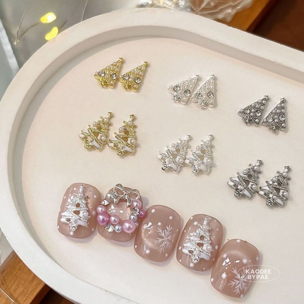 อะไหล่แต่งเล็บคริสมาสต์ แพค 5 ชิ้น