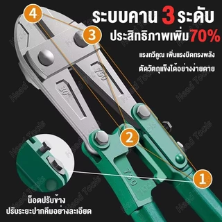 เหล็กอัลลอยแข็ง🔥กรรไกรตัดเหล็กเส้น ขนาด 14/18/24/30/36 นิ้ว การประหยัดแรงงาน คีมตัดเหล็กเส้นเกรดอุตสาหกร ทนทานนาน 30 ปี