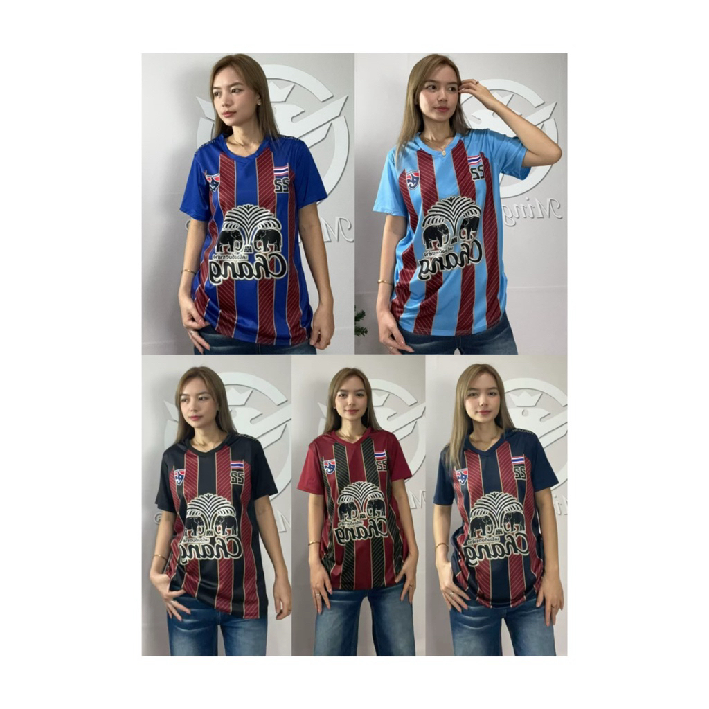 เสื้อกีฬา คอวีแขนสั้นไซส์S-3XLพิมพ์ลาย สิงห์ห์ ผ้าไมโครสปอร์ต ระบายอากาศได้ดีแห้งเร็วทรงสปอร์ตกีฬา