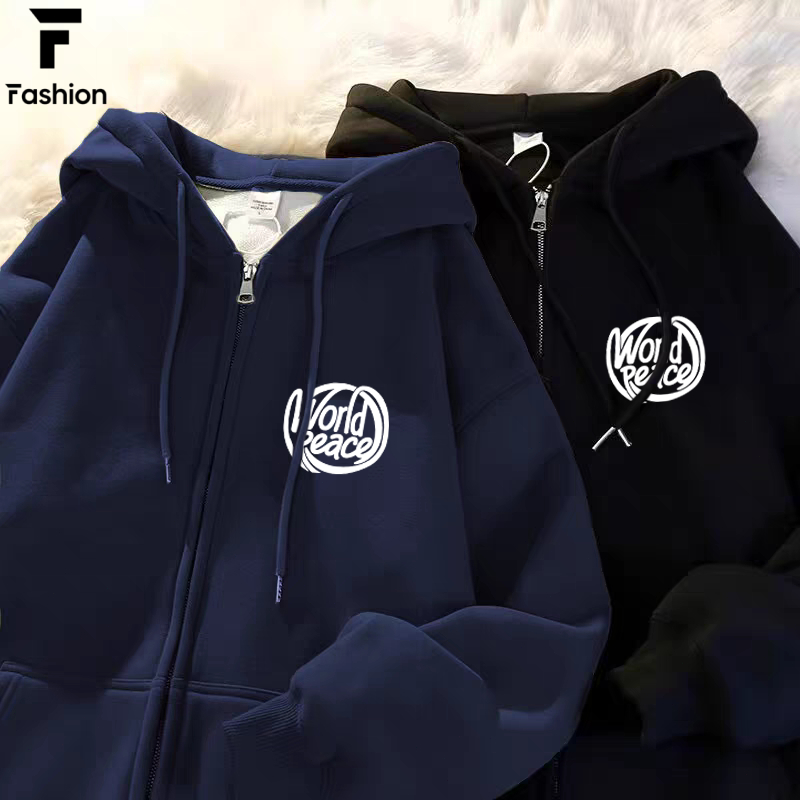 เสื้อกันหนาวมีฮู้ด สไตล์สปอร์ตเท่ๆ แจ็คเก็ตเชิ้ตผ้าหนา ใส่สบาย กันลมดี สําหรับผู้ชาย-ผู้หญิง - รูปที่ 2