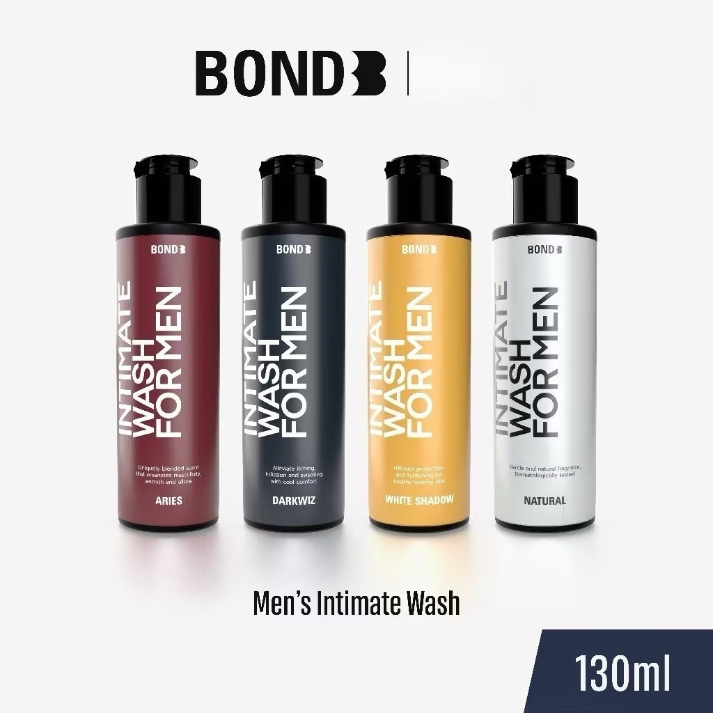 BOND Men's Intimate Wash บอนด์ ผลิตภัณฑ์ทำความสะอาดจุดซ่อนเร้นสำหรับผู้ชาย 130 ml. (Dark Wiz/Aries/White Shadow)