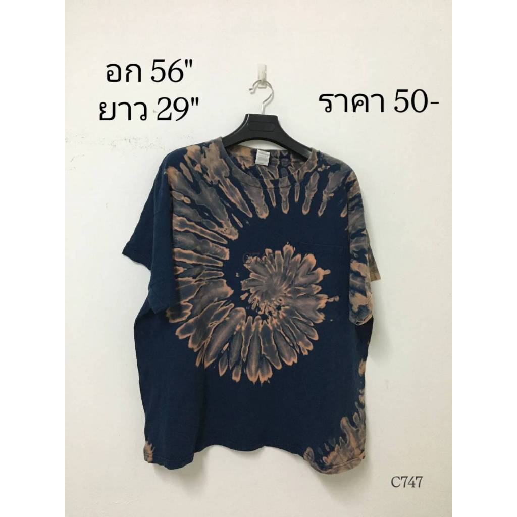 เสื้อยืดมือสองกัดสีไซส์ 3XL (C747)