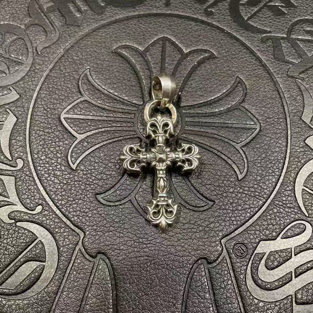 | ของแท้ 100% | 🎁 Chrome Hearts จี้สร้อยคอ Flaming Cross