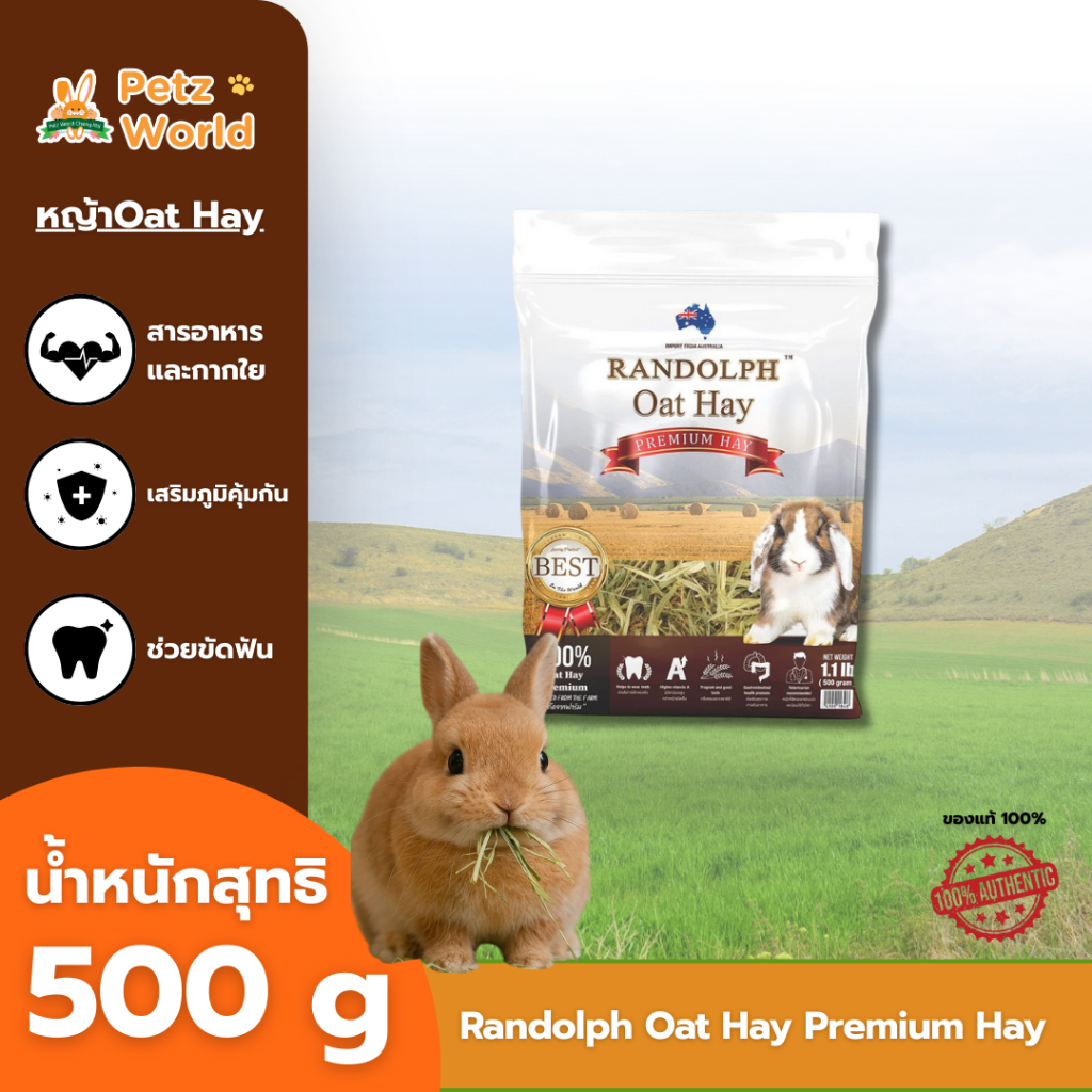 Randolph Oat Hay Premium Hay – หญ้าโอ๊ตเกรดพรีเมี่ยม 500g