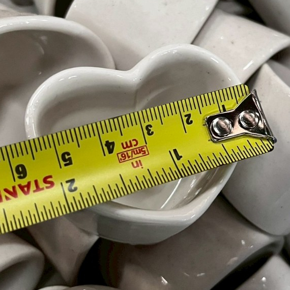 ถ้วยน้ำจิ้ม ถ้วยน้ำจิ้มรูปหัวใจ ถ้วยน้ำจิ้มสีขาว ทำจากเซรามิคเนื้อดี เข้าไมโครเวฟได้ - รูปที่ 2