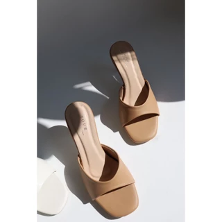 YOURSHOES B74 (เท้าอวบ +เพิ่ม 1ไซส์) / รองเท้าส้นสูง 3 นิ้ว รองเท้าผู้หญิง รองเท้าใส่ทำงาน