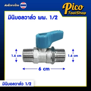 มินิบอลวาล์ว ซันว่า Sanwa ขนาด 1/2" 2ทาง ผม. ผผ. 3ทาง ผมผ. ผผผ. 4 หุน