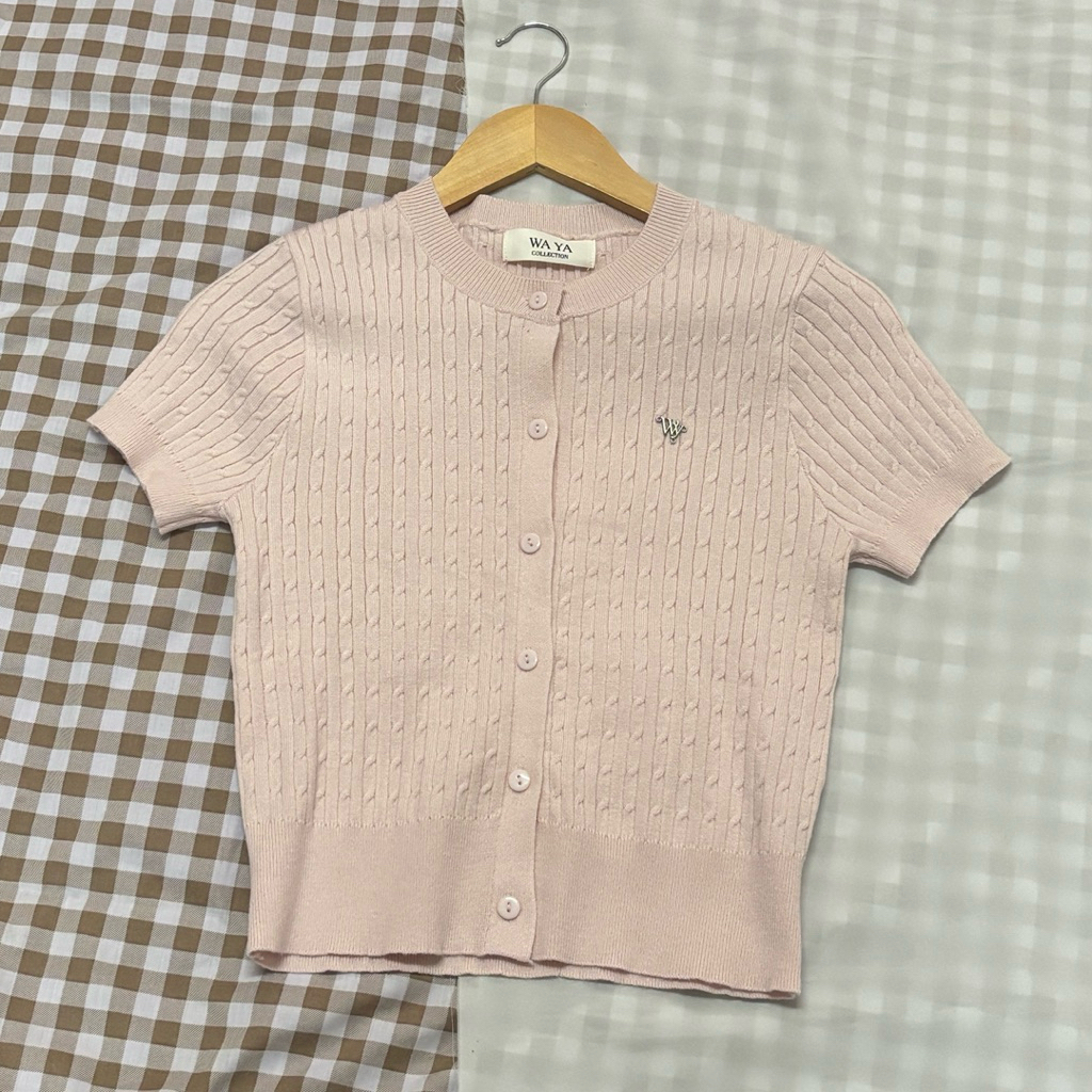 เสื้อไหมพรมผ้านิ่มป้าย WA YA ✨👀 ใหม่มากสีชมพูพลาสเทล #เสื้อ #waya