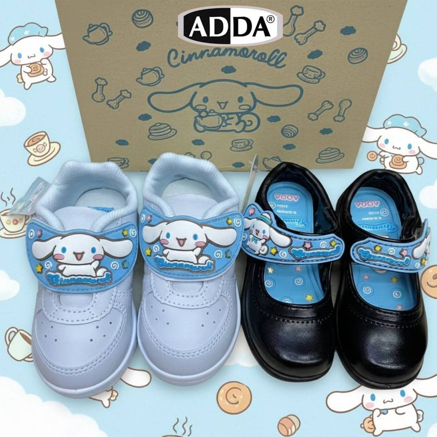 ADDA รองเท้านักเรียนหญิง 41C25 และ 41G6A ลาย Cinnamoroll แท้ 100% กันน้ำ กันลื่น ทนทาน เบา 3-8 ปี พร้อมส่ง