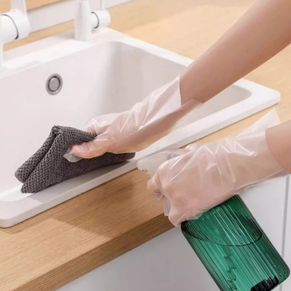 ถุงมือพลาสติก TPE เกรดอาหาร หนาเหนียวและทนทาน ถุงมือเกรดดี ถุงมือถูกหลักอนามัย ถุงมือปลอดภัย ถุงมือทำอาหาร ทำขนม ส่งเร็ว - รูปที่ 4