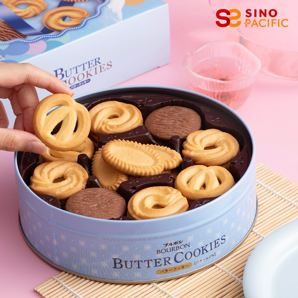 Bourbon คุกกี้สีฟ้า ทิน หอมกลิ่นเนย