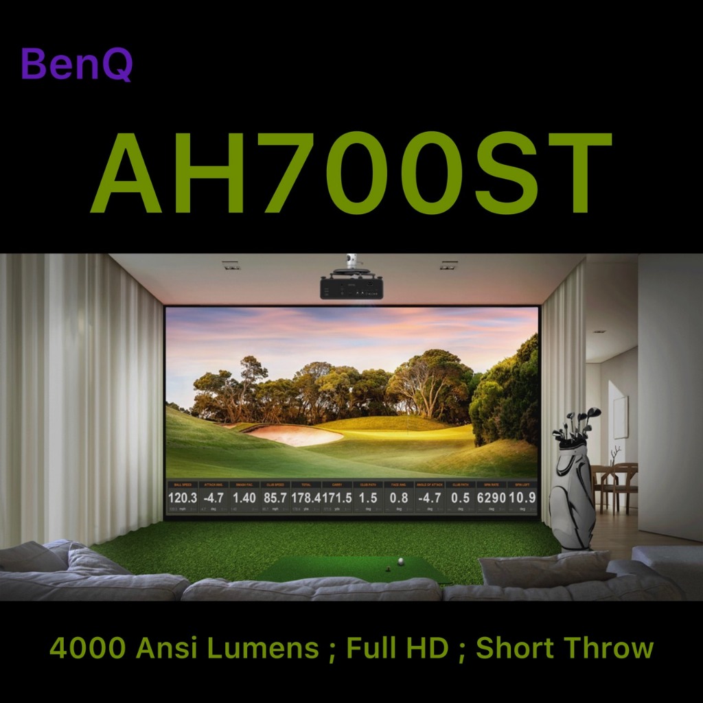 Projector BenQ AH700ST 4000 Ansi Lumens Full HD resolution 1080p การรับประกันตัวเครื่อง 3 ปี หลอดภาพ