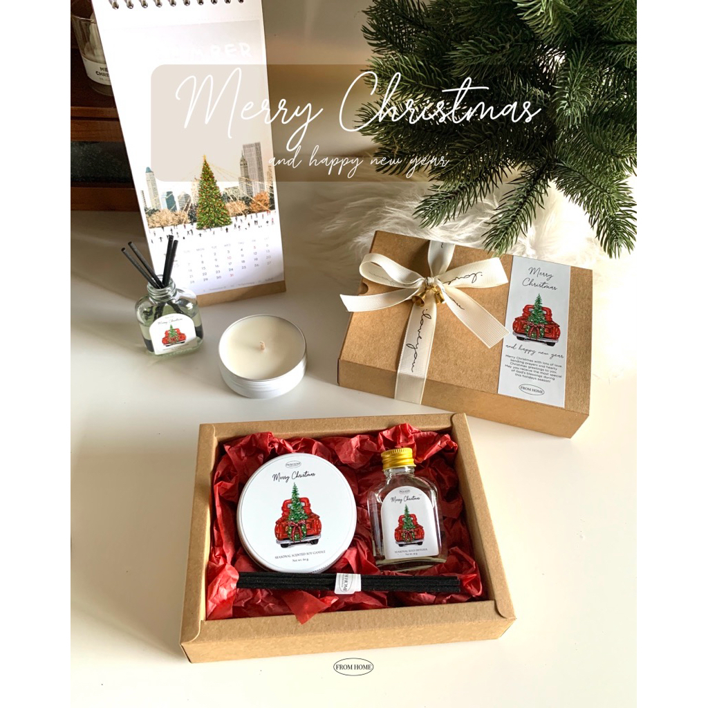 gift set christmas เทียนหอม+ก้านไม้หอม ของขวัญคริสมาสต์ ของขวัญปีใหม่