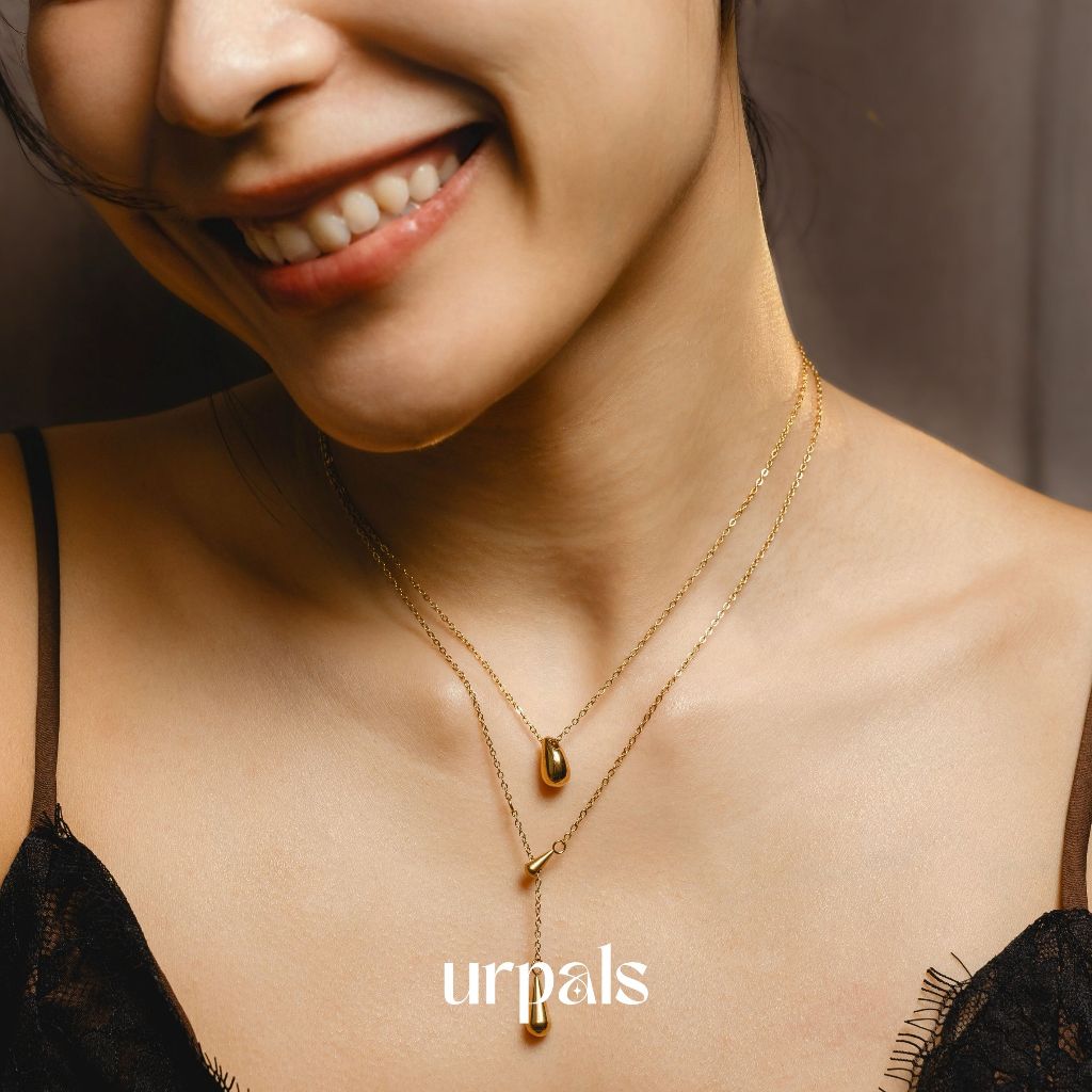 URPALS สร้อยคอ สร้อยคอไฮโซ ตัวเรือน Stainless ชุบทอง 18K ใส่อาบน้ำ ออกกำลังกายได้