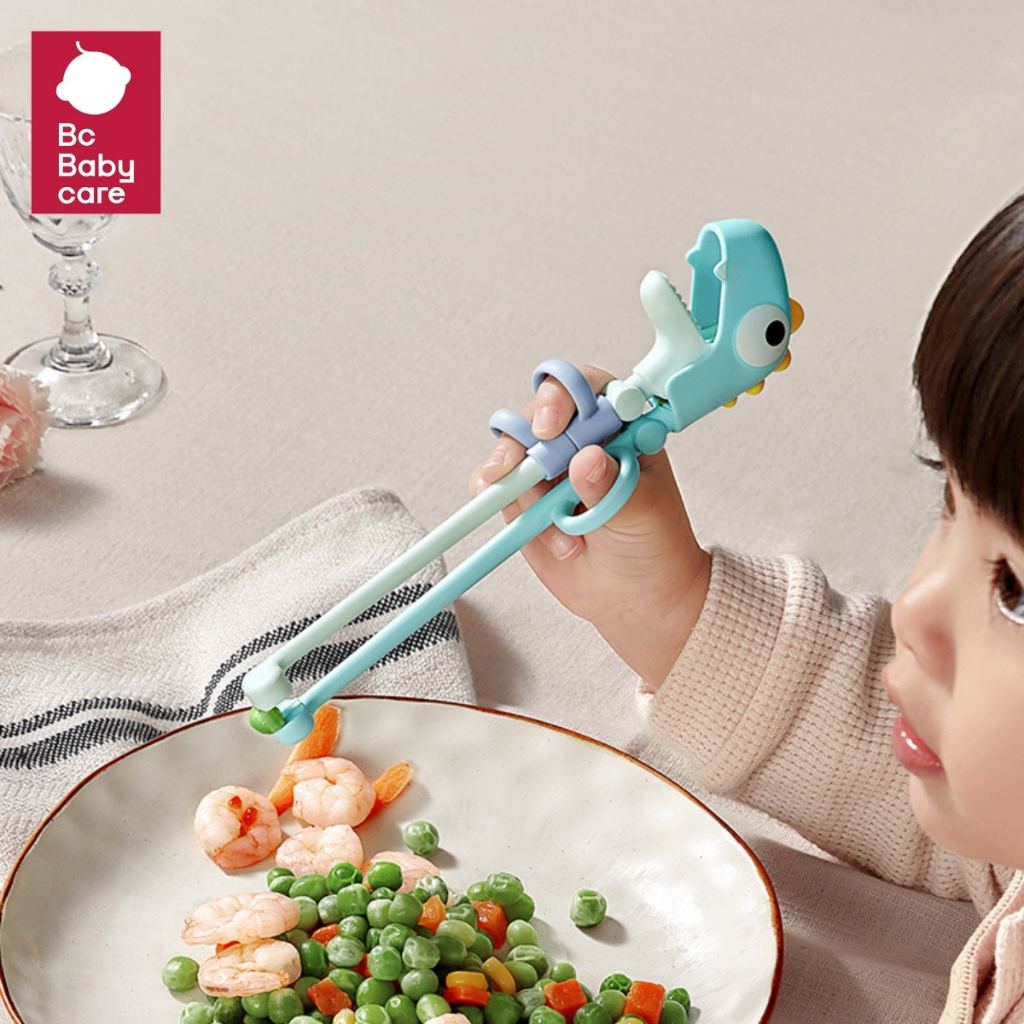 Babycare ตะเกียบฝึกเด็กพร้อมแหวนซิลิโคนกันลื่น ตะเกียบ Helper ตะเกียบฝึกคีบ | BC Babycare Thailand