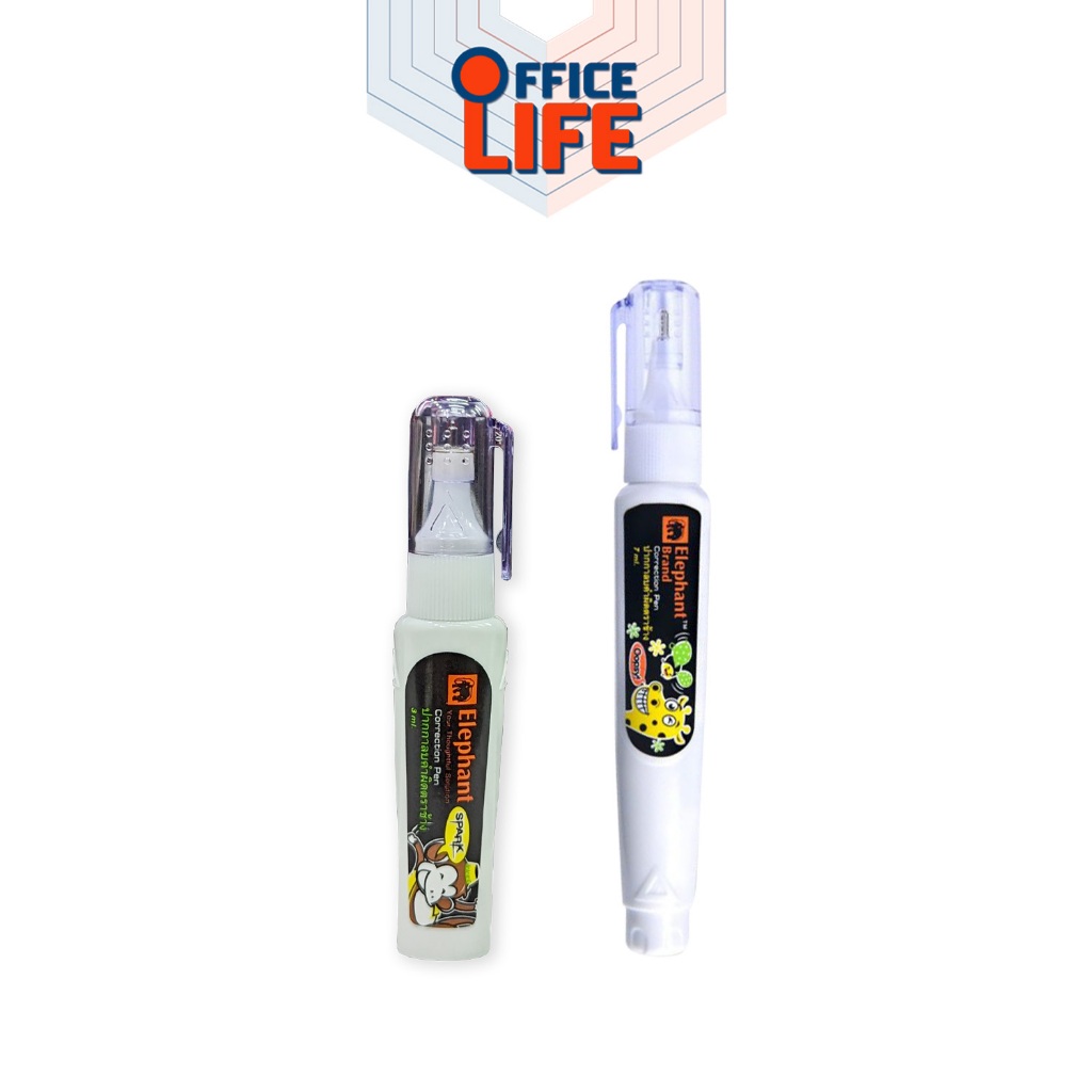 ELEPHANT (ตราช้าง) ปากกาลบคำผิด ลิควิด SPARK & OOPSY ขนาด 3 / 7 ml. ( 1 ด้าม )