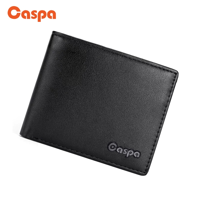 Caspa กระเป๋าผู้ชาย รุ่น QB-502 กระเป๋าสตางค์ผู้ชายใบสั้น มีซิปพร้อมช่องใส่บัตร